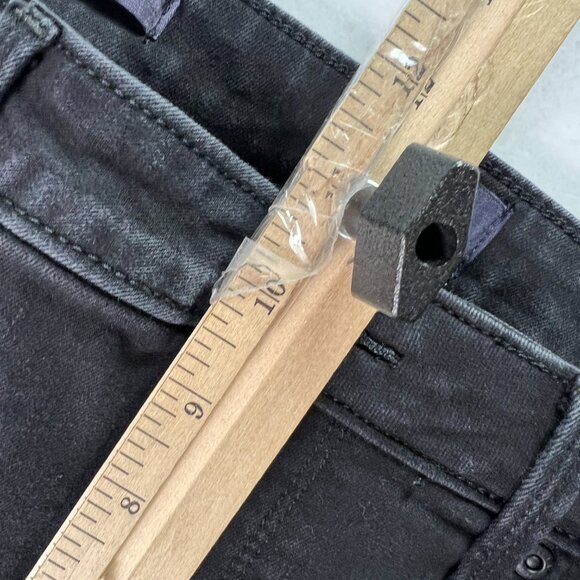 Not Your Daughter Jeans Women's 33x26* Julia Flare Crop Black Faded Denim Tag 12 - Picture 15 of 16